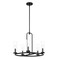 Designers Fountain Hudson Heights 5 Light Industrial Matte Black with Clear Glass Shades Chandelier For Dining Rooms D268C-5CH-MB - alternate 1